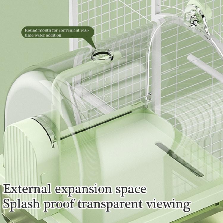 Hanging Bathtubs Shower Box Parrots Bathtubs Clear Automatic Visible Bath Shower for Small Birds Birdcage Decoration