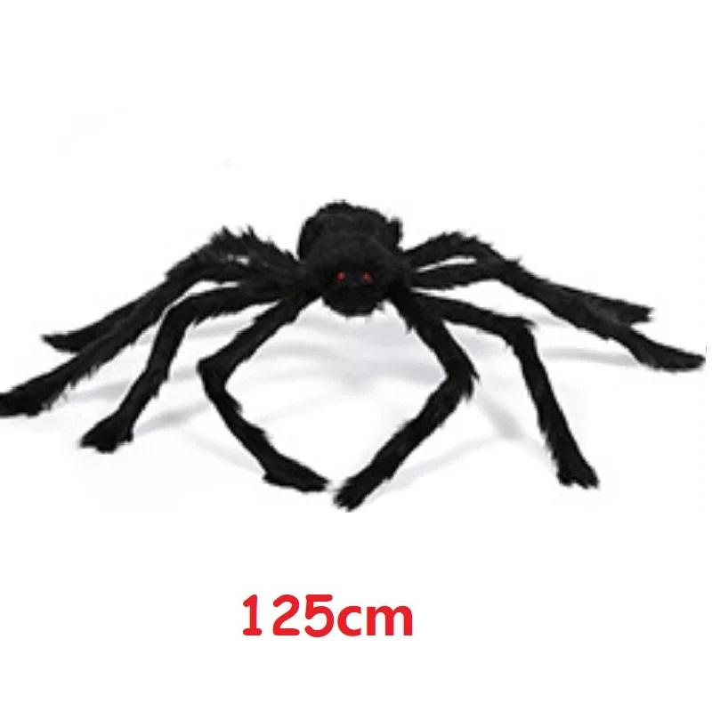 Halloween Giant Plush Spider Horror Halloween Decoration Party Props Haunted Outdoor Chamber Prank 30-200cm Black Spiders Decor