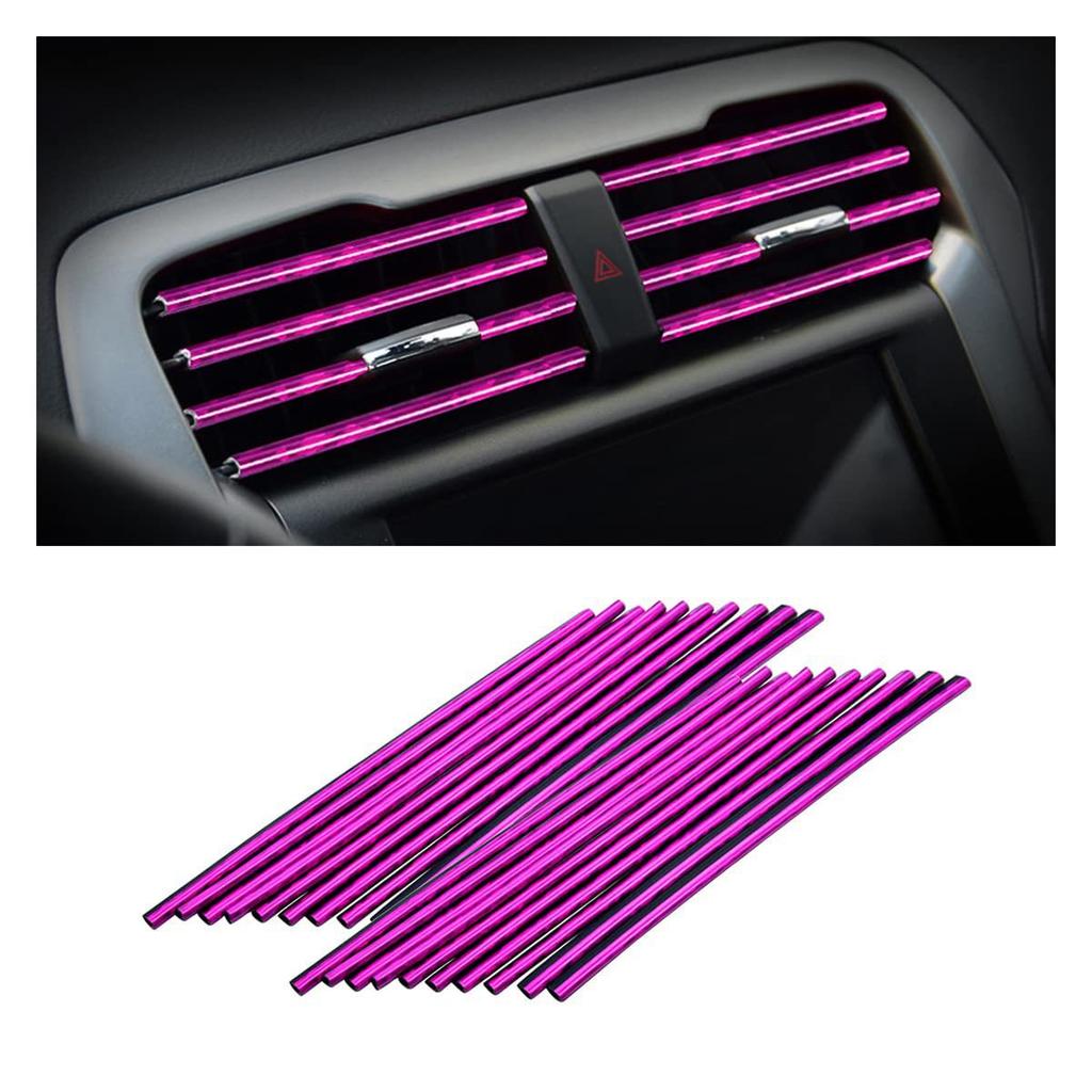 Car air outlet decorative strip, grille clip, U-shaped, electroplated, bright strip, chrome plated air conditioner, color interior modification