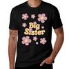 Big Sister Yellow Purple Retro Flowers TShirt Trend Art Print TShirt