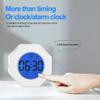 Mini Digital Timer Portable Octagon Touch Control LED Display Flipping Gravity Sensor Rechargeable Time Management Countdown Cooking