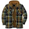 Men's Clothing European and American Autumn and Winter Thickened Cotton-padded Plaid Long-sleeved Loose Hooded Jacket