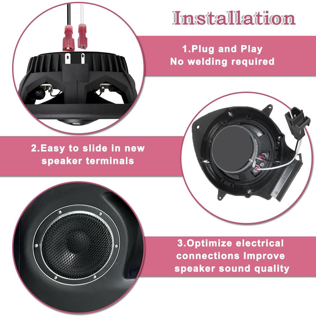 MKBKLLJY 5 Pieces 72-4568 Speaker Harness Replacement General Car Compatible