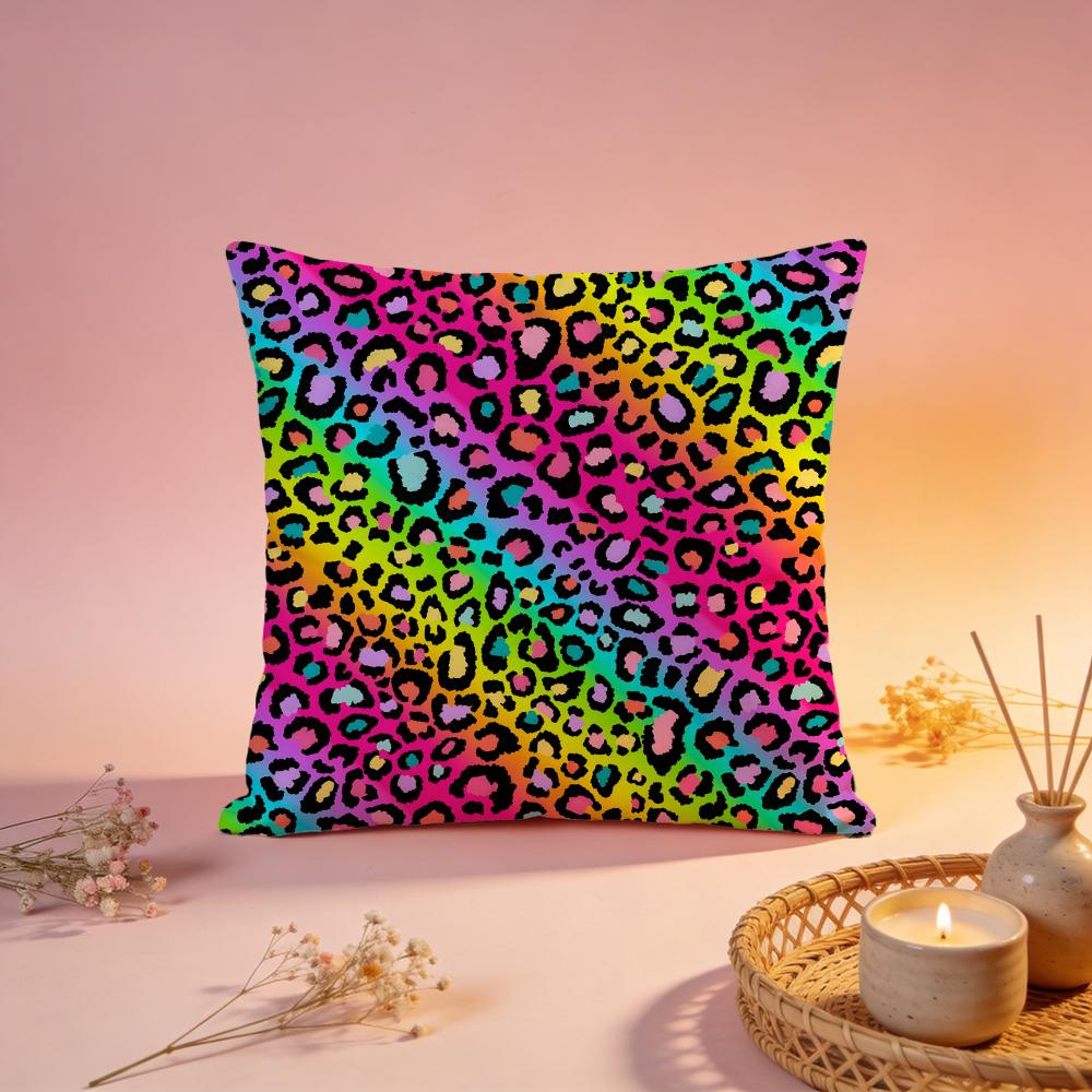 Bold Modern Leopard Pattern Cushion Cover Comfortable Durable Pillow Cover MultiScene for Home Office Car Sofa