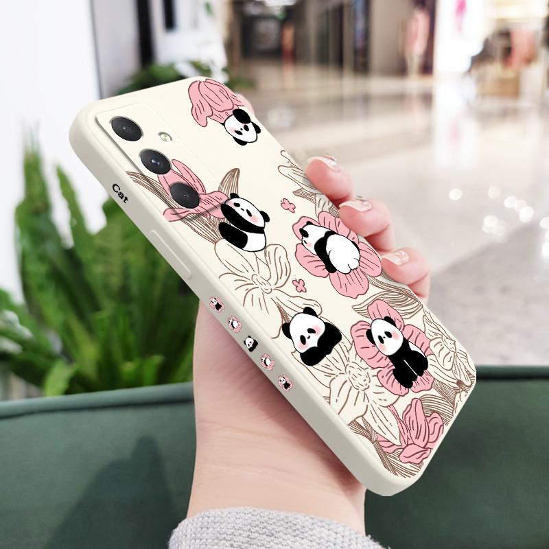 

Flower Panda Phone Case For Samsung Galaxy A55 A35 A25 A15 A56 A36 A26 A16 A06 A05 A05S A54 A34 A24 A14 A04 A04S A04E 4G 5G Cove Samsung A55 5G білий
