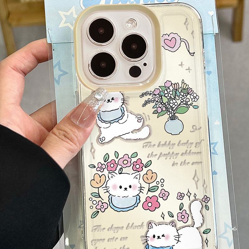 

Чехол «Цветочный кот» подходит для моделей Apple 15/14/13/12/11/PRO/PROMAX/XSMAX/XR/XS/X. iPhone 12 Pro Max