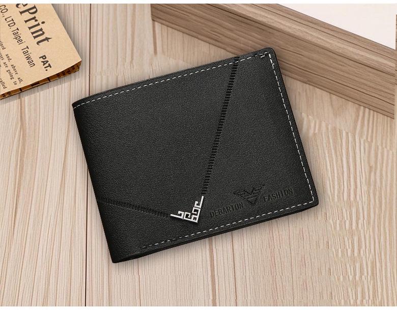 

Мужской легкий короткий кошелек-бифолд с отделением для нескольких карт и монетницей