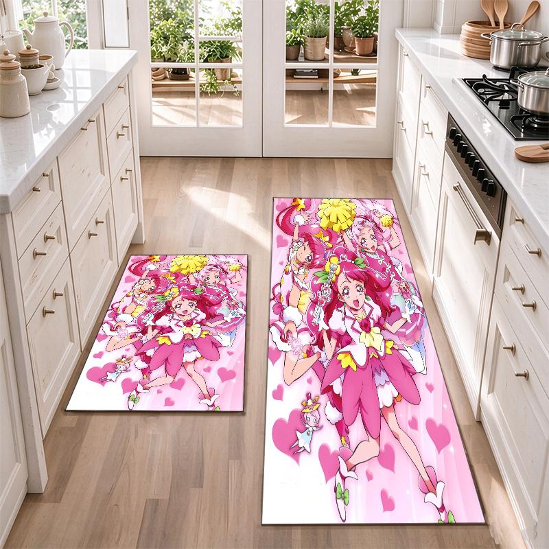 Precure Flannel Kitchen Floor Mat – Non-Slip, Absorbent and Easy to Clean Suitable for Kitchens, Entryways Bedroomsand Bathrooms
