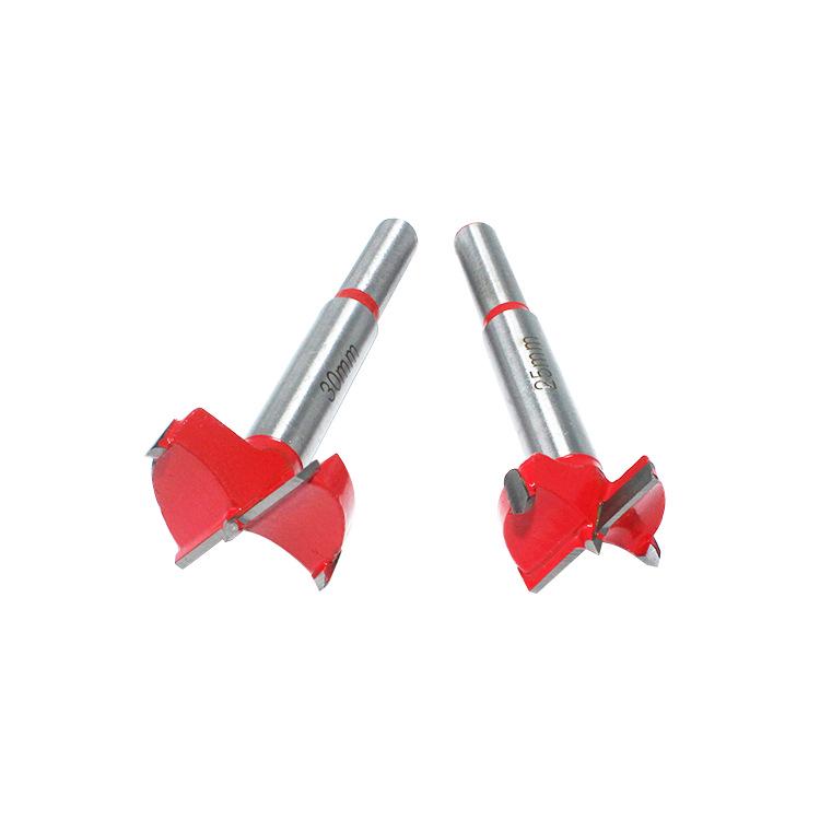 Red Alloy Flat Wing Drill Bit for Woodworking and Hole Expansion