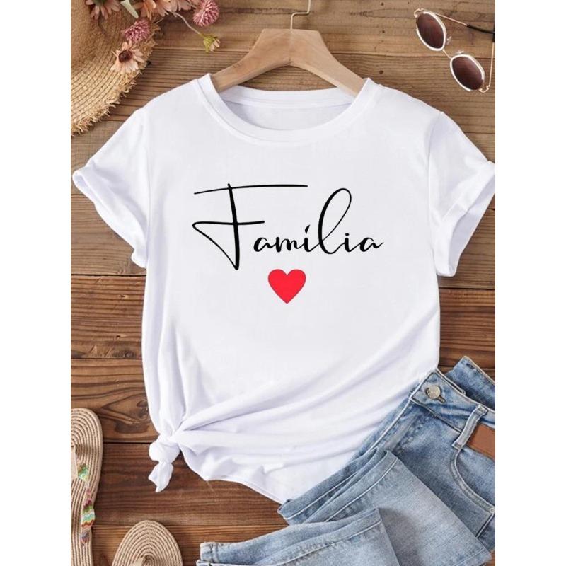 (European Size) 90s Style Women T Shirt Flower Trend Cute Short Sleeve Tee Top Clothing Fashion Print Lady Casual Female Graphic T-shirts