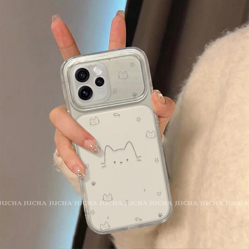 Slim Silicone Phone Case OPPO Reno15 Pro Reno14 Anti-Drop Cover With Cat Musical Note Design OPPO Reno 15