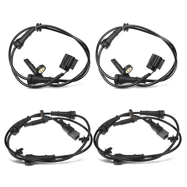4 pcs of 47900-1AD0A, 47900-1AD0B fit Nissan X-Trail '11-'12 front/rear wheel speed sensors.