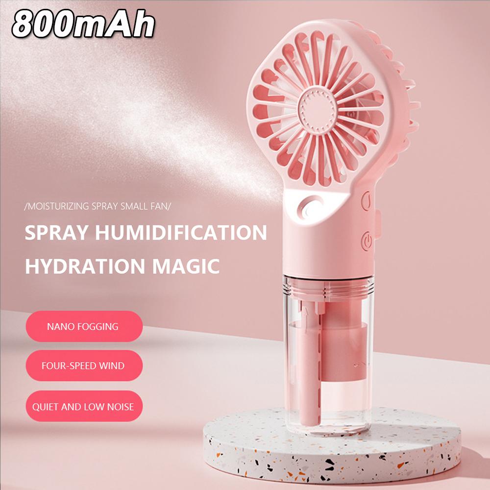 Portable Bladeless Fan Handheld Desktop Summer Mini Air Cooler No Leaf Ultra-quiet Rechargeable Fans for Travel Outdoor Office