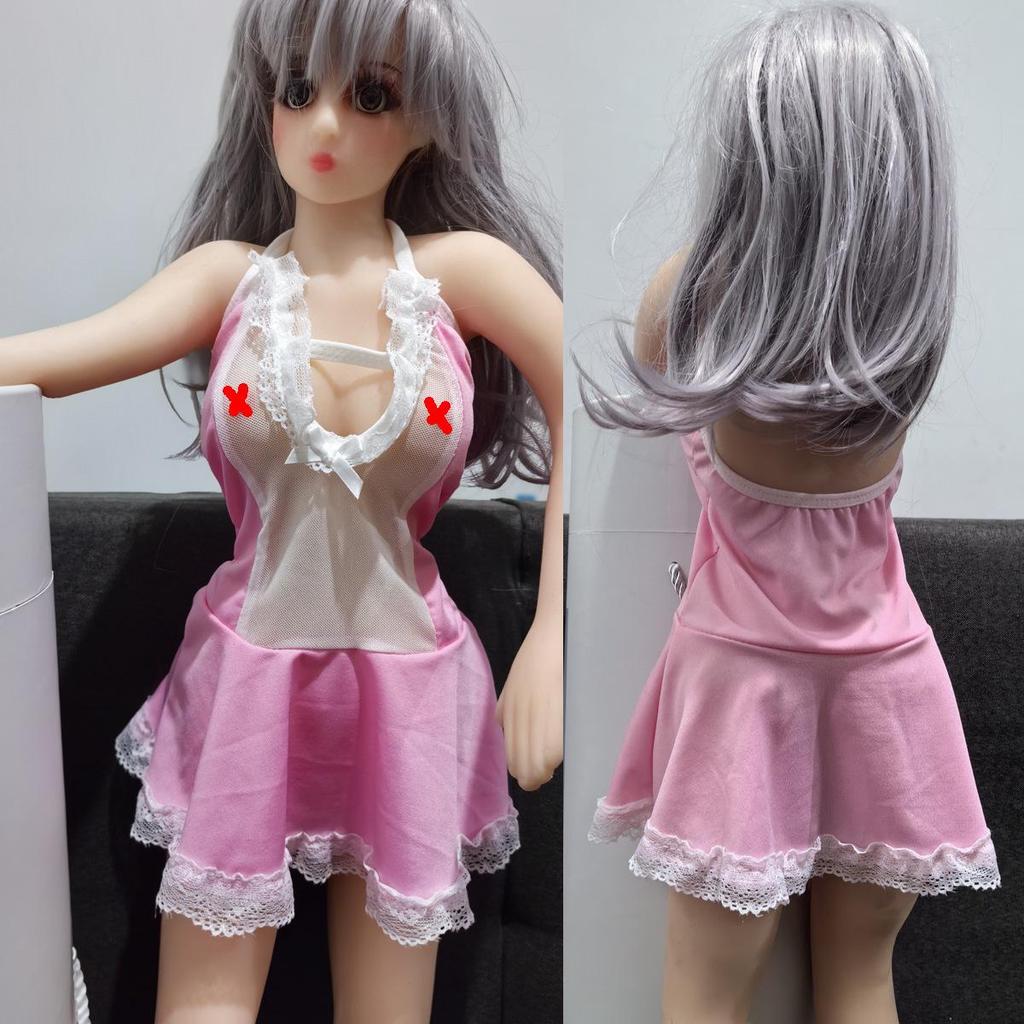 Petite Silicone Doll in Sexy Maid Lingerie 