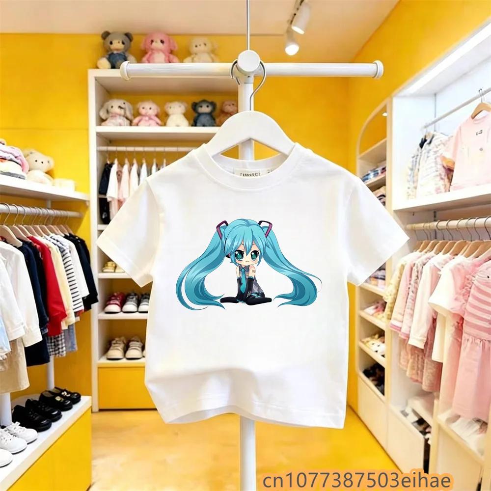 Hatsune Miku Cobranded Pure Cotton Short Sleeve Classic Printed Unisex T Shirt New Casual Style Daily Wear For Boys And Girls