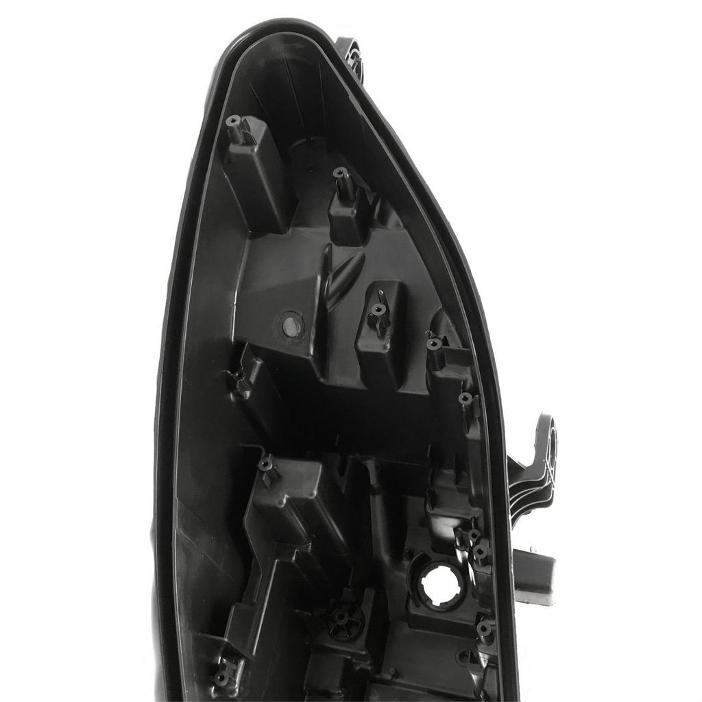 Compatible with BYD Qin 24L Front Headlight Rear Shell - Black PC Lamp Housing.