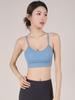 Women's Breathable Shockproof Strappy Back Sports Bra for Yoga & Fitness