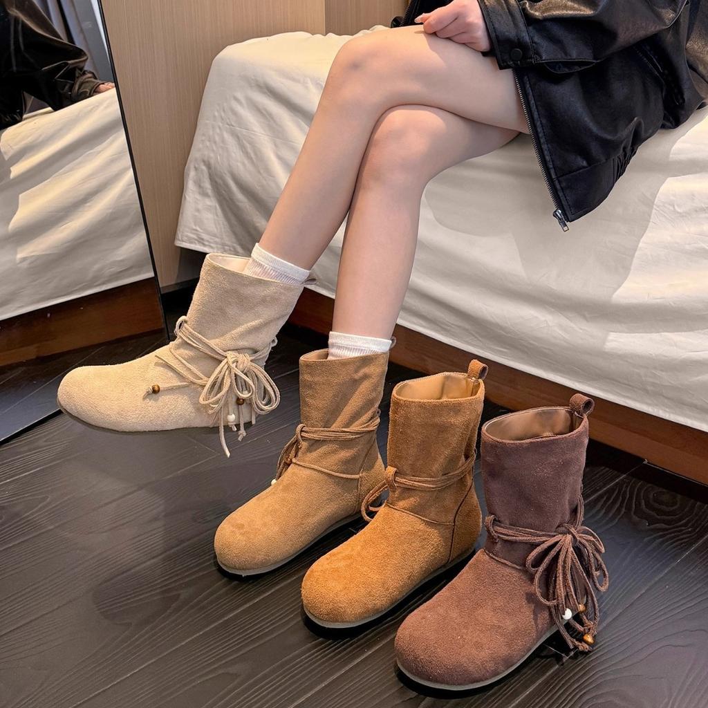 [Amano] Martin boots women's 2025 new autumn fashion retro foreign style brown thin Boken boots