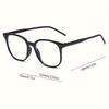 1/2pcs Minimalist Square Frame Glasses with Clear Lenses - Elegant Black Rim Design for Women and Men Ideal for Computer Use