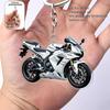 Breloc Acrilic Motocicletă Design Plat Realist 2D Pentru Entuziaști Decorațiune Geantă Chei