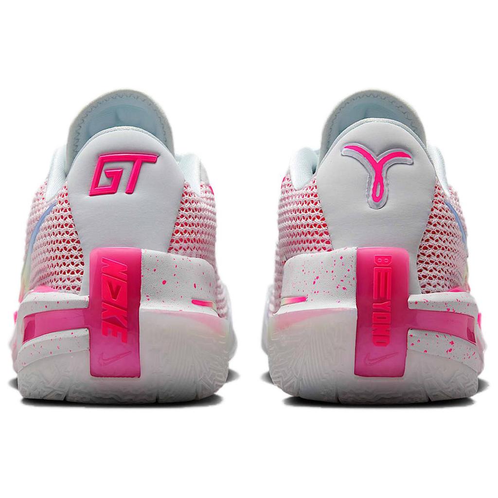 Nike Air Zoom G.T. Cut 1 Slip Resistant Abrasion Resistant Low Top Basketball Shoes Unisex White Pink CZ0176-008(2025)