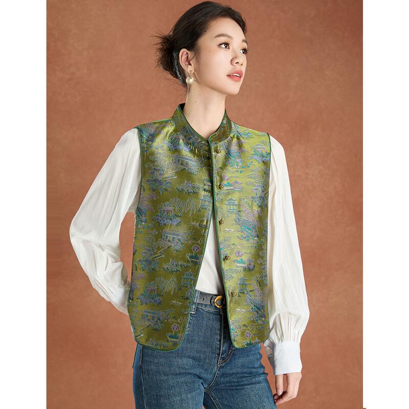 Meilannie New Chinese Style Jacquard Sleeveless Vest