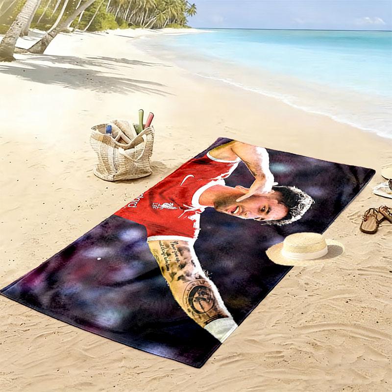 Szoboszlai Print Beach Towel, Large Soft Quick Dry Towel for Beach Camping Swimming