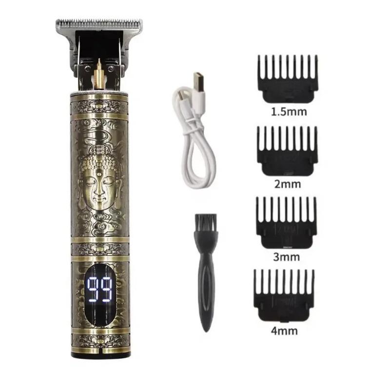 

T9 Профессиональная машина для стрижки волос Беспроводной электрический триммер для волос Машинка для стрижки волос с цифровым дисплеем Мужская бритва для бороды Парикмахерская для мужчин 5 разноцветный