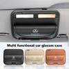 Car Sunshade Glasses Bag Sun Visor Card Organizer Storage Box For Mercedes Benz W202 W212 W126 W140 W168 W177 CLS GLE GLC GLS
