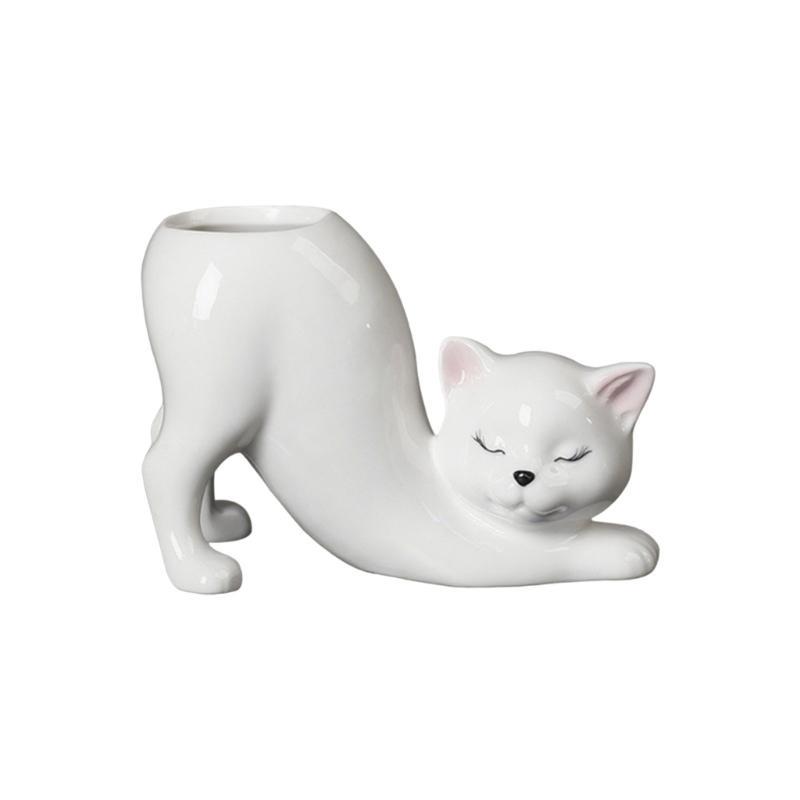 Handmade Mini Cartoon Ceramic Fleshy Plant Pot Planter Gift Ceramic Planter Container for Indoor Garden Desk Decoration