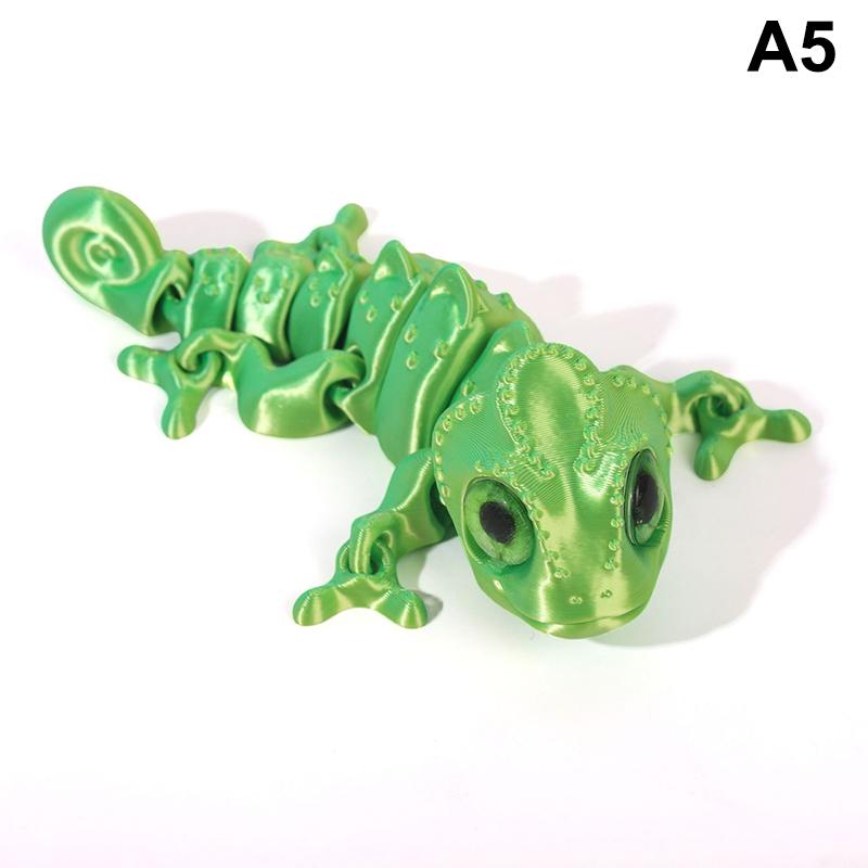3D-utskrift Kameleonfigurer Multi-ledd Bevegelig Simulering Øyne Drage Ornament For Hjem Tilbehør Barn Gaveleker