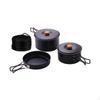 3 Pieces Camping Cooking Set Cookware Pots and Pans for Campfire