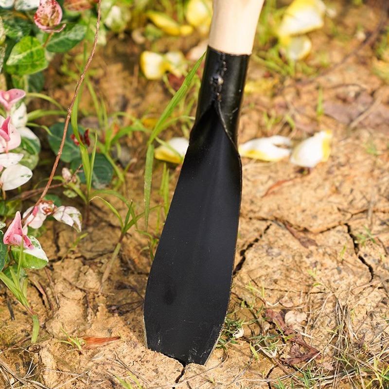Household Outdoor Digging Shovel Garden Shovel Manganese Steel Flat Shovel Tip Shovel Flower Planter Shovel Flower Seedling Lifter Garden Tool
