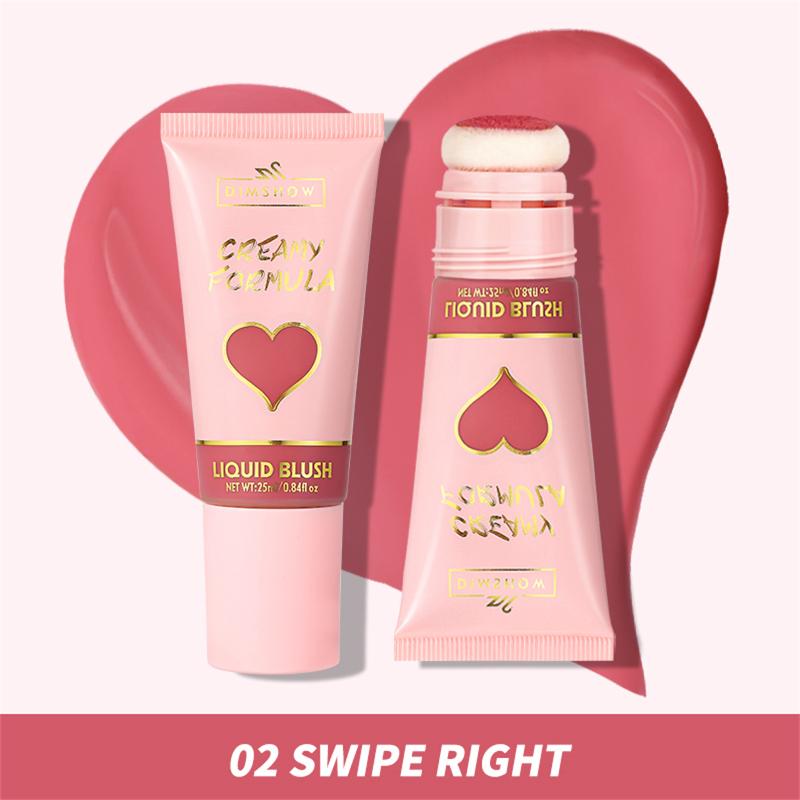 

Dimshow Velvet Skin Sense Lips And Cheeks With Big Sponge Head Dual Purpose Moisturizing And Hydrating Easy Color Blush