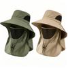 Summer Sun Hats UV Protection Outdoor Hunting Fishing Cap For Men Women Hiking Camping Visor Bucket Hat Neck Flap Fisherman Hat