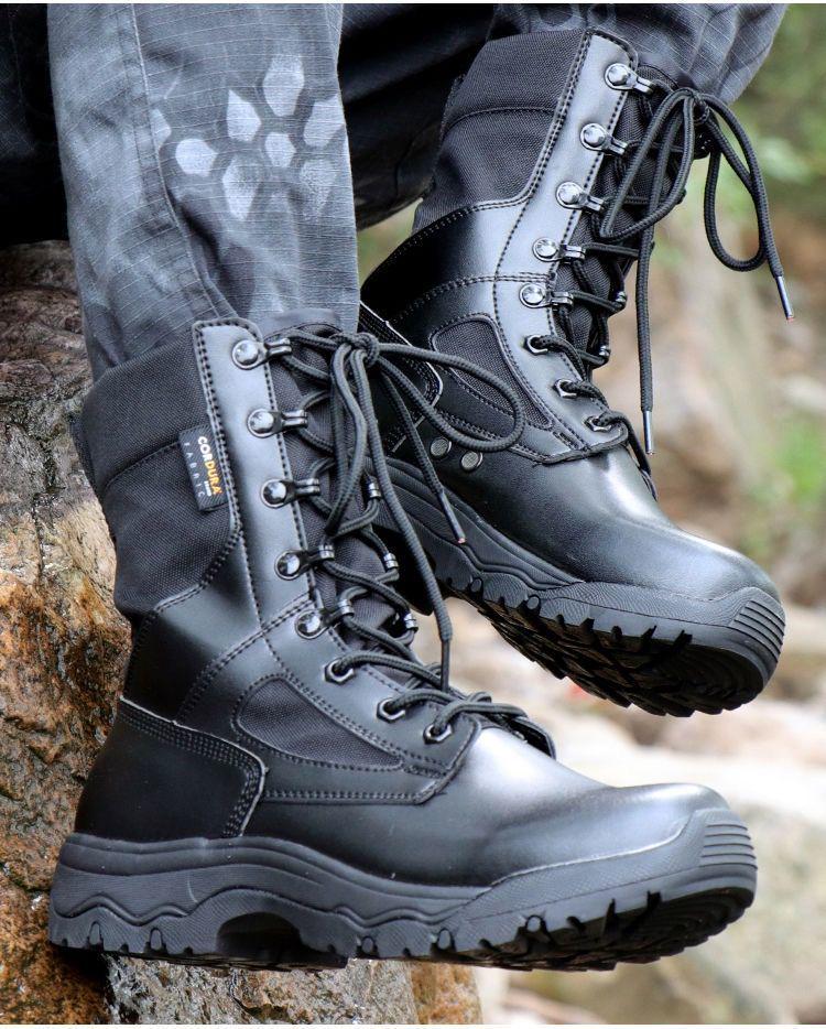 Herren Sommer Ultraleichte Atmungsaktive Taktische Kampfstiefel - Verschleißfeste Wüstenwanderschuhe