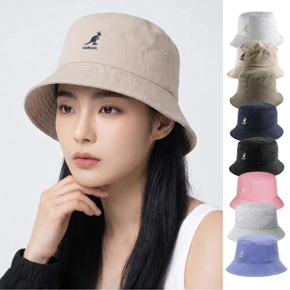 KANGOL Logo Washed Bucket Hat NAVY