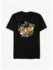 2026 New Tail Fox Elf Pattern Print Fashion Spring and Summer Unisexs Short Sleeve ParentChild Loose and Comfortable TShirt