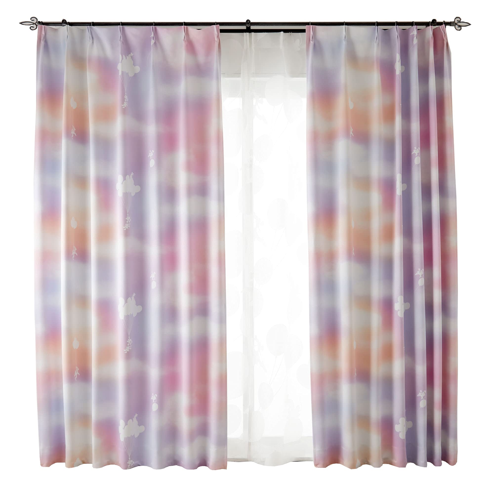 

Suminoe Disney Mickey Mellow Curtain 1 100 x 200 Product Drape, Panel, cm, Number 323-75581 розовый