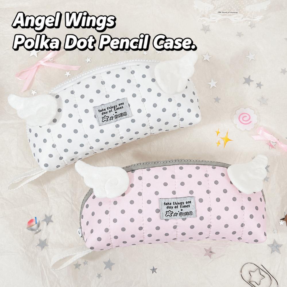 Mehrschichtige Stifttasche Polka-Dot-Print Federmäppchen Ins Federmäppchen Schulbedarf