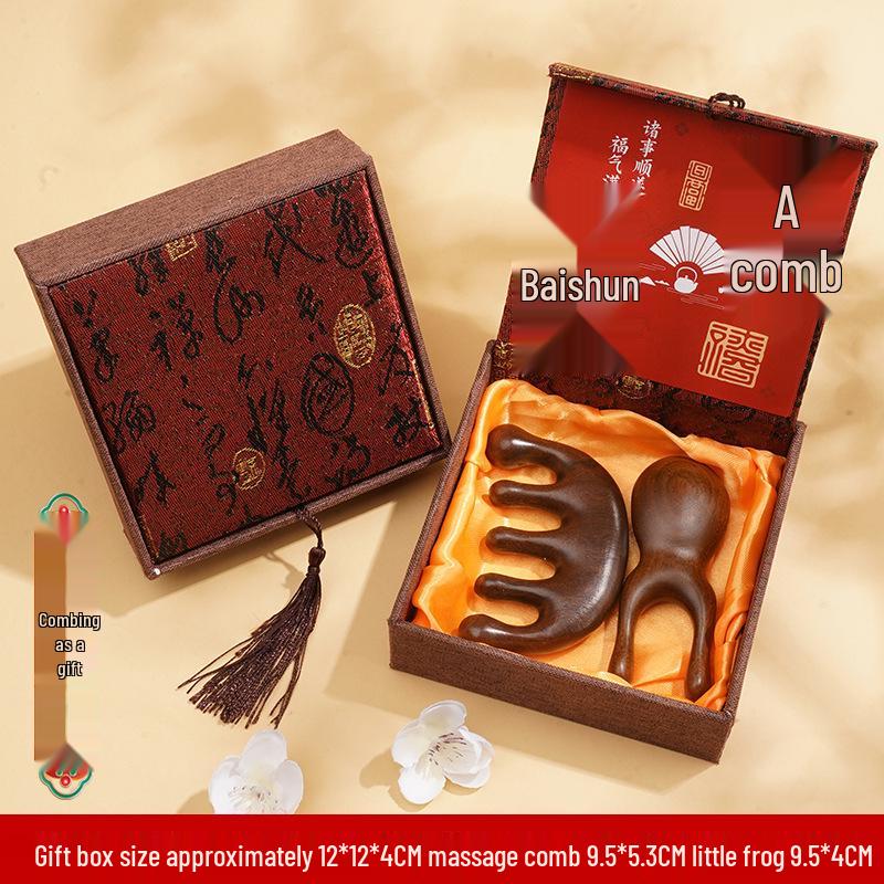 Chinese Sandalwood Comb Gift Set: Elegant Teacher's Birthday Souvenir for Girls