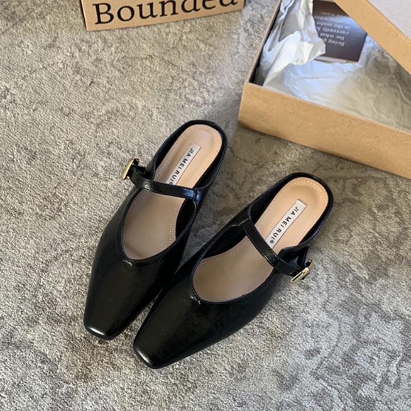 

Fashion Bailamos Spring New Women Flat Slippers Ladies Elegant Flats Soft Flat Heel Dress Ballerinas Shoes Slip On Slides Muj 39 чёрный