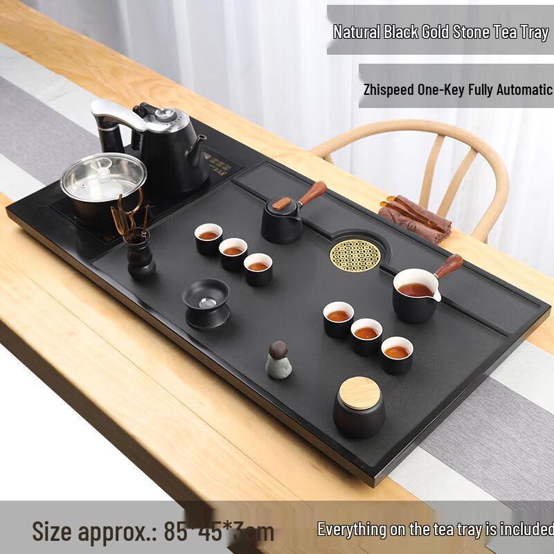 Qianxing Wujin Stone Automatic Tea Set with Tray