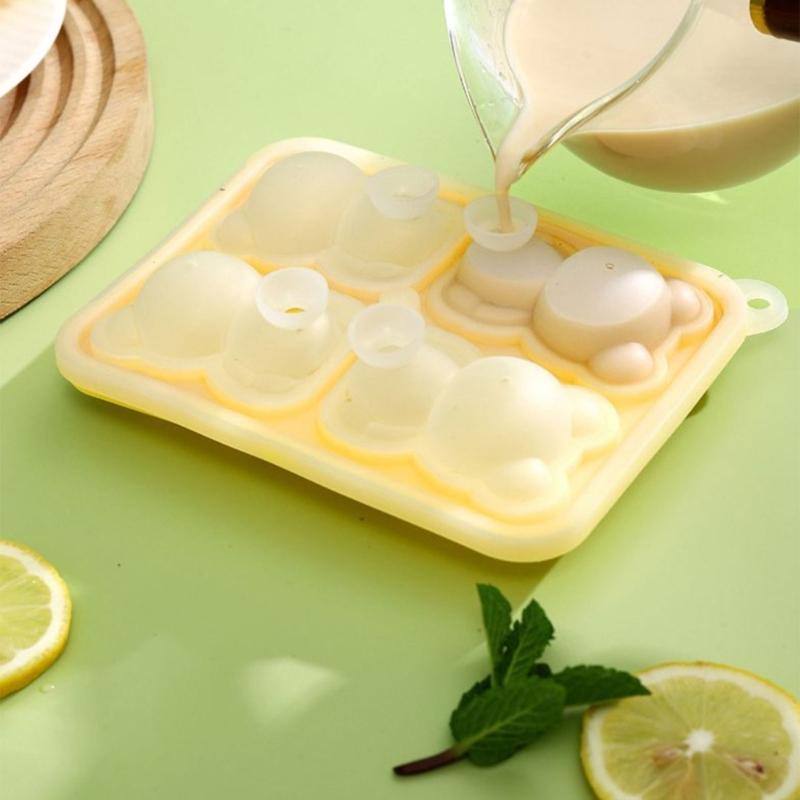 2 Pack Silicone Ice Tray Ice Cube Maker Bear Shape Silicone Ice Molds Ice Maker Silicone Ice Molds Suitable for Ice Cube