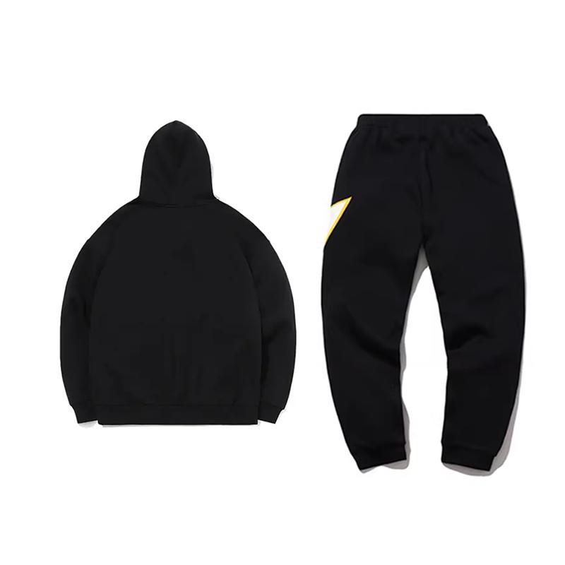 Li Ning Big Logo Letter Print Fashion Trendy Cotton Fleece Warm Hooded Pullover Long Sleeve Sweatshirt Casual Sports Suit YWDVCA5-3+YKLV225-1