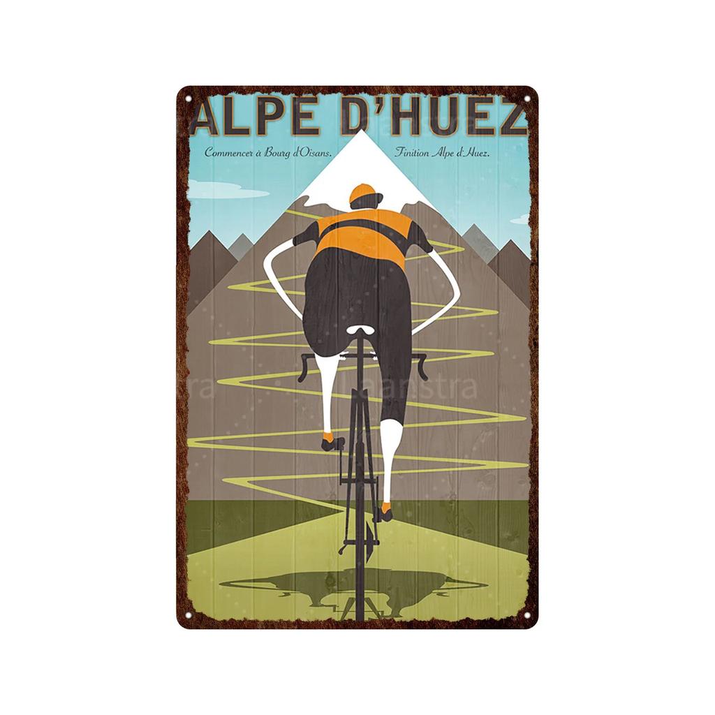Mountain Bike Vintage Poster Landscape Metal Plate Plaque Wall Decor Iron Retro Posters Man Cave Bar Club Decoration Artwork