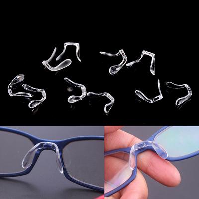 2 Pcs Pvc Plastic Anti-Slip Stick On Nose Pads Eyeglass Sunglasses Eye Glasses