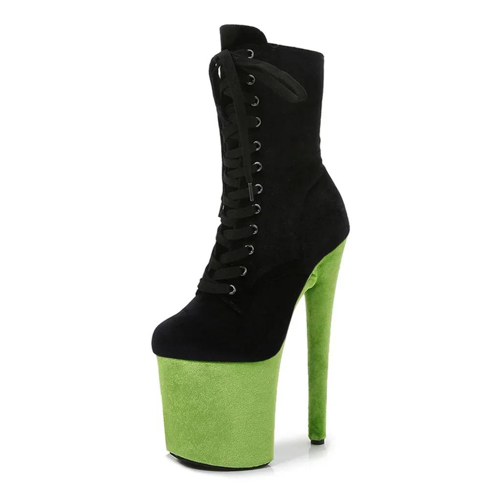 Fashion Top Sale 20CM Corduroy Surface Platform Women Shoes High Heeled shoesCustom Colors Boots Erotic Lap Pole Dancing Ankle Boots
