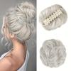 Elegant Claw Clip Hair Bun for Women - Synthetic Wavy Curly Updo Chignon Ponytail Extension, Tousled Hairpieces Suitable for All