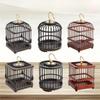 Wood Carved Bird Cage Small Animal Bug Cricket Pet Home Insect Storage Basket Grasshopper Feeding Container Cockroach Cage Baske